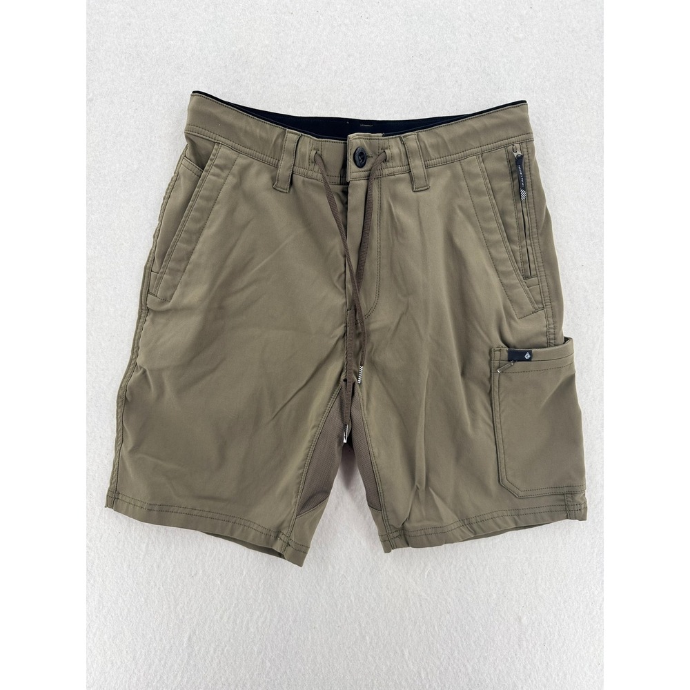 Volcom Mens V-Co-Tech Hybrid Shorts Olive Green Size 31 Hiking Cargo
